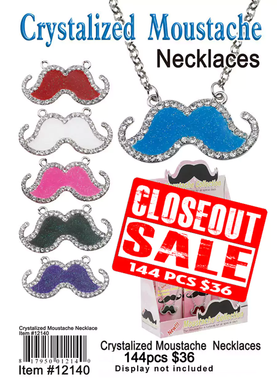 Moustache Crystalized Necklace